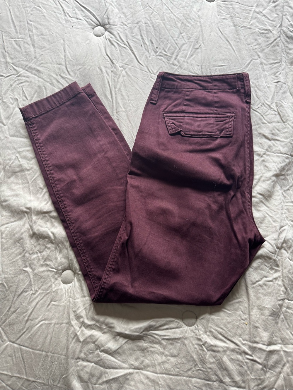 J. Crew Slim Chinos in Burgundy